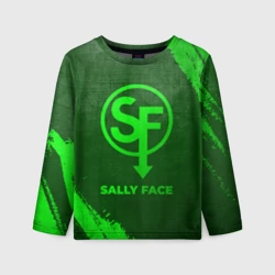 Детский лонгслив 3D Sally Face - green gradient