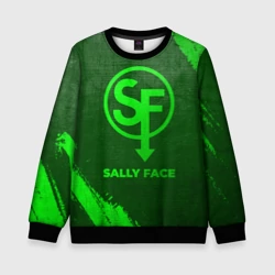 Детский свитшот 3D Sally Face - green gradient