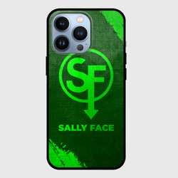 Чехол для iPhone 13 Pro Sally Face - green gradient