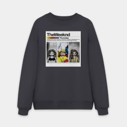 Мужской свитшот oversize без начеса хлопок The weeknd Thursday