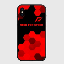 Чехол для iPhone XS Max матовый Need for Speed - red gradient посередине