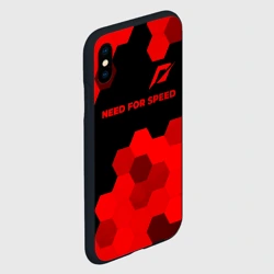 Чехол для iPhone XS Max матовый Need for Speed - red gradient посередине - фото 2