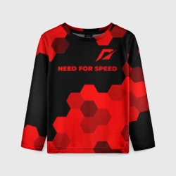 Детский лонгслив 3D Need for Speed - red gradient посередине