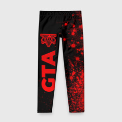 Детские леггинсы 3D GTA - red gradient по-вертикали