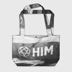 Пляжная сумка 3D HIM - grey gradient по-горизонтали