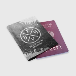Обложка для паспорта матовая кожа Bullet For My Valentine - grey gradient - фото 2