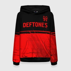 Женская толстовка 3D Deftones - red gradient посередине