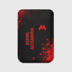 Картхолдер Magsafe магнитный Asking Alexandria - red gradient вертикально