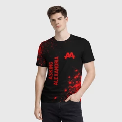 Мужская футболка 3D Asking Alexandria - red gradient вертикально - фото 2