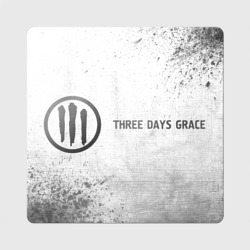 Магнит виниловый Квадрат Three Days Grace - white gradient по-горизонтали
