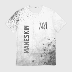 Мужская футболка 3D Maneskin - white gradient вертикально