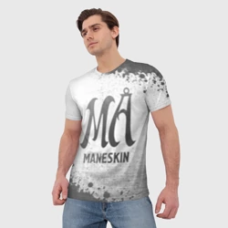 Мужская футболка 3D Maneskin - white gradient - фото 2