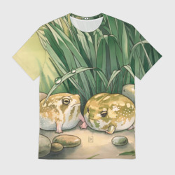 Мужская футболка 3D Две лягушки