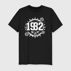 Мужская футболка хлопок Slim Механический стиль 1982