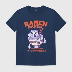Мужская футболка хлопок Ramen makes everything better