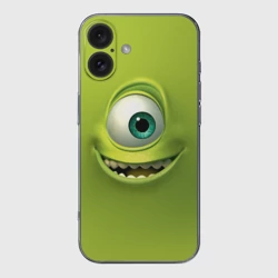Чехол для iPhone 16 силиконовый с защитой камеры Майкл Вазовски - Корпорация монстров