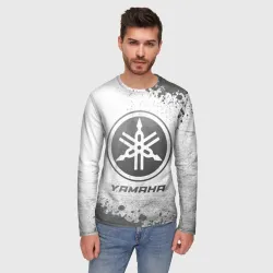 Мужской лонгслив 3D Yamaha - white gradient - фото 2