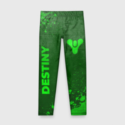 Детские леггинсы 3D Destiny - green gradient вертикально