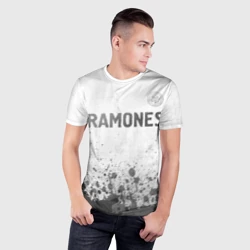 Мужская футболка 3D Slim Ramones - white gradient посередине - фото 2