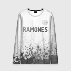Мужской лонгслив 3D Ramones - white gradient посередине