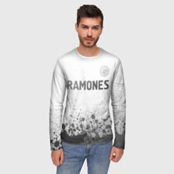 Мужской лонгслив 3D Ramones - white gradient посередине - фото 2
