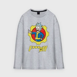 Женский лонгслив oversize хлопок Rick - vault boy