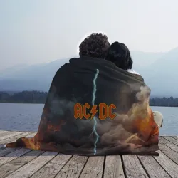 Плед 3D ACDC логотип группы с молнией - фото 2