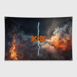 Флаг-баннер ACDC логотип группы с молнией