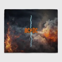Плед 3D ACDC логотип группы с молнией