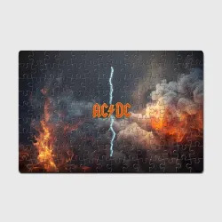 Головоломка Пазл магнитный 126 элементов ACDC логотип группы с молнией