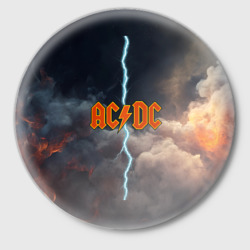 Значок ACDC логотип группы с молнией