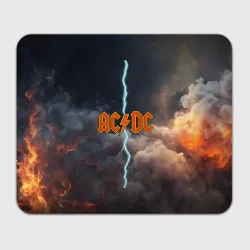 Прямоугольный коврик для мышки ACDC логотип группы с молнией