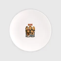 Тарелка ACDC карикатура 