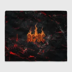 Плед 3D ACDC логотип из огня