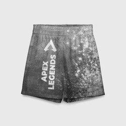 Детские спортивные шорты 3D Apex Legends - grey gradient по-вертикали