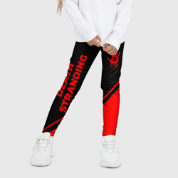 Детские леггинсы 3D Death Stranding - red gradient вертикально - фото 2