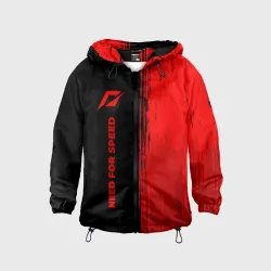 Детская ветровка 3D Need for Speed - red gradient по-вертикали