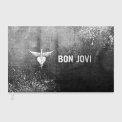 Флаг 3D Bon Jovi - grey gradient по-горизонтали