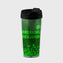 Термокружка-непроливайка Breaking Benjamin - green gradient посередине