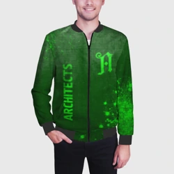 Мужской бомбер 3D Architects - green gradient вертикально - фото 2