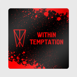 Магнит виниловый Квадрат Within Temptation - red gradient по-горизонтали