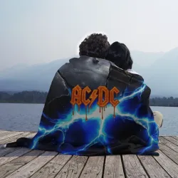 Плед 3D ACDC логотип из лавы на молнии - фото 2