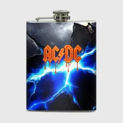 Фляга ACDC логотип из лавы на молнии