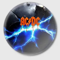 Значок ACDC логотип из лавы на молнии