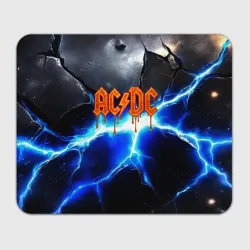 Прямоугольный коврик для мышки ACDC логотип из лавы на молнии