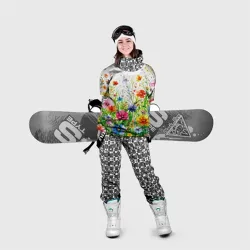 Накидка на куртку 3D Полевые цветы акварель - фото 2