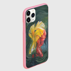 Чехол для iPhone 11 Pro Max матовый Рыбки петушки акварель - фото 2