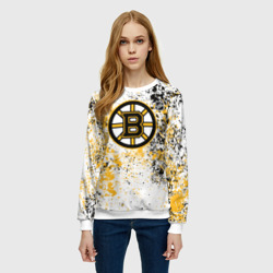 Женский свитшот 3D Boston Bruins NHL white - фото 2