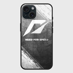 Чехол силиконовый для Apple iPhone 15 матовый Need for Speed - grey gradient