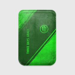 Картхолдер Magsafe магнитный Three Days Grace - green gradient вертикально